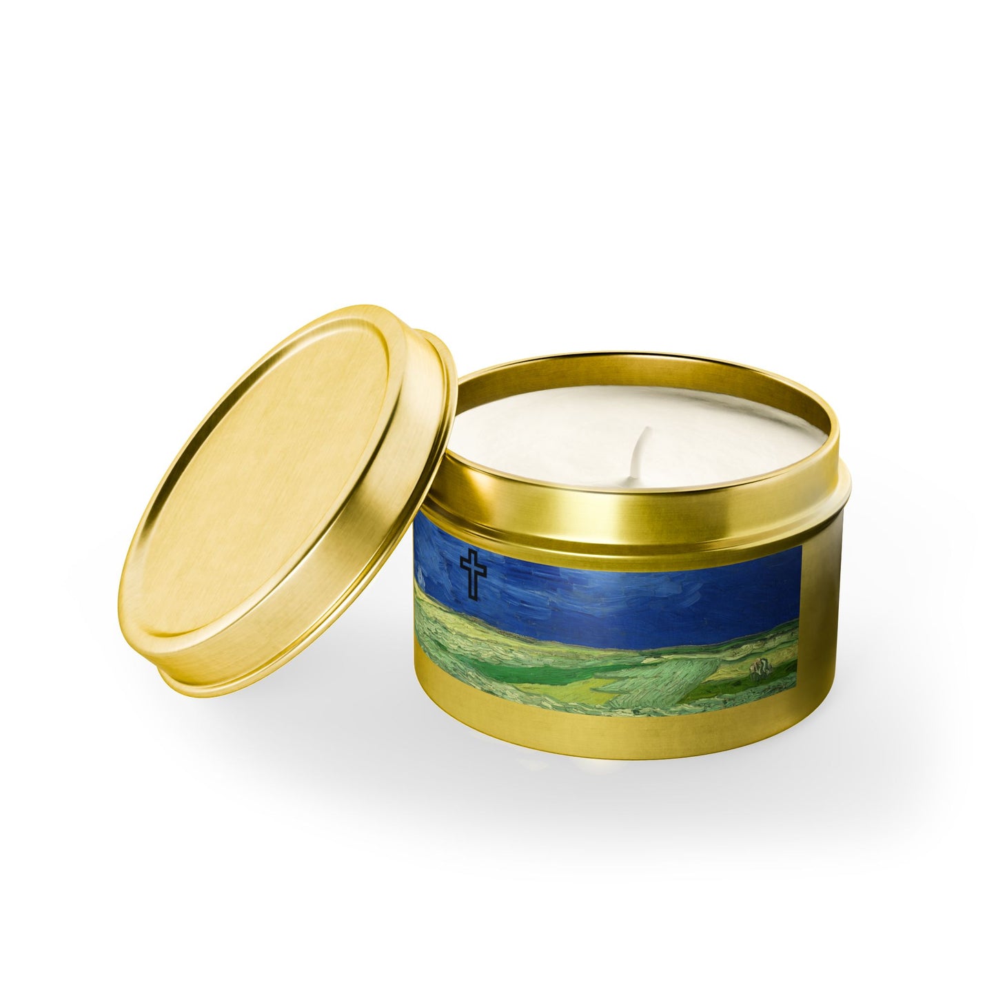 Cross Tin Candles