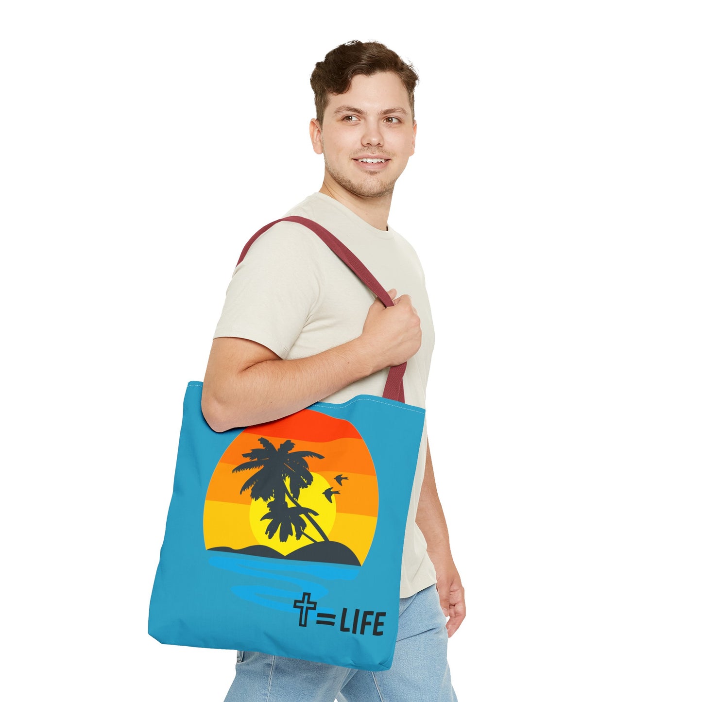 Cross Sunset Tote Bag
