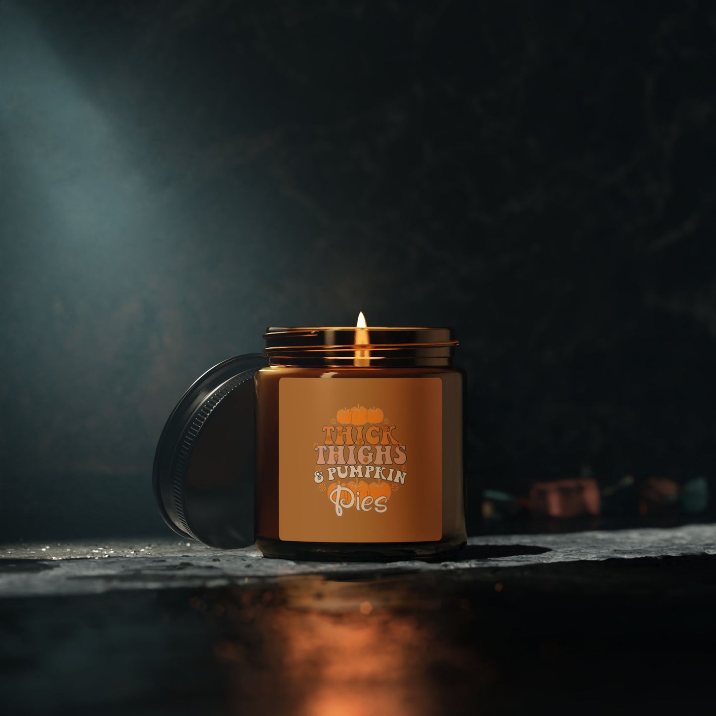 Scented Soy Candle (Multi-Size, Amber Jar)