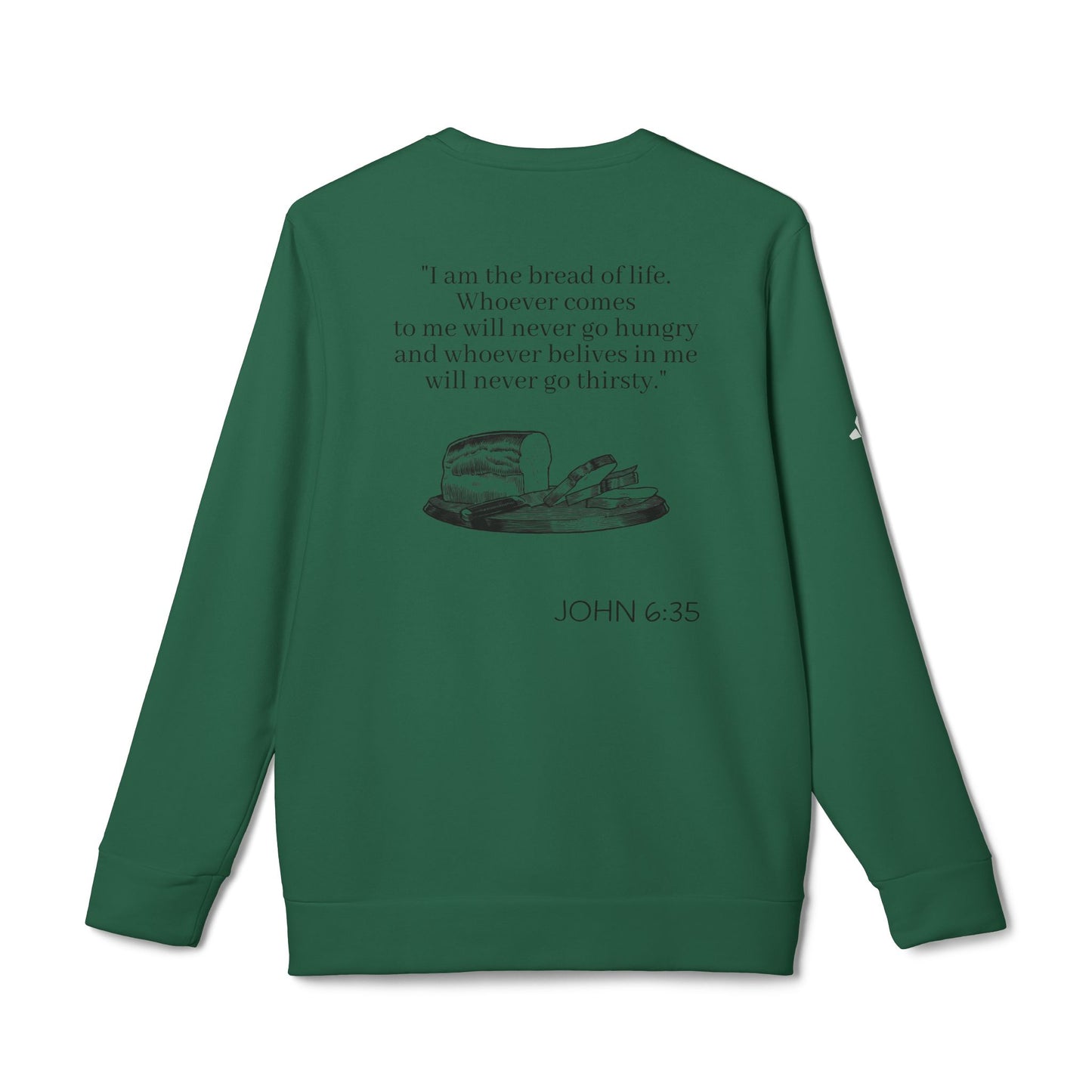 adidas® Unisex "Bread of Life" Fleece Crewneck Sweatshirt