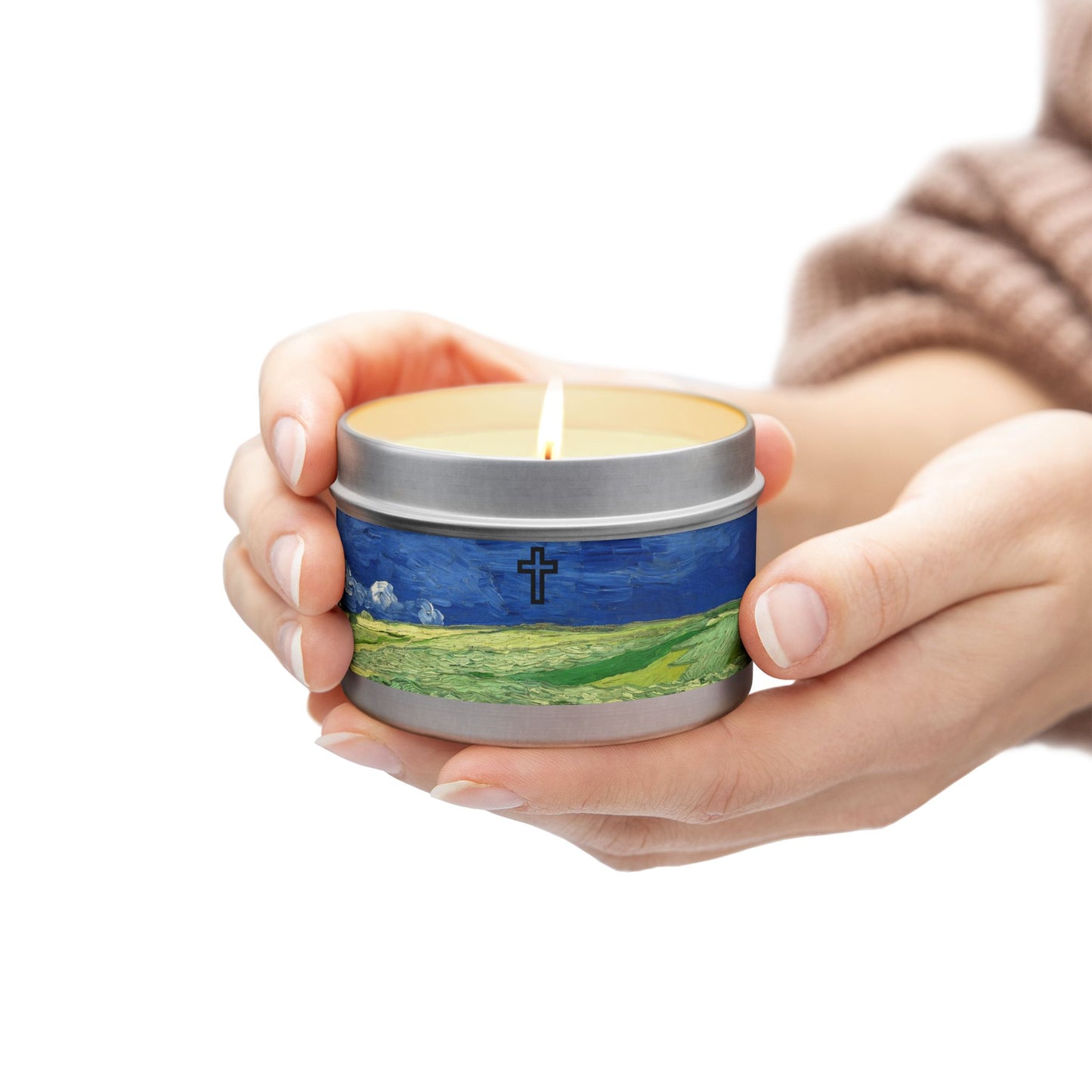 Cross Tin Candles