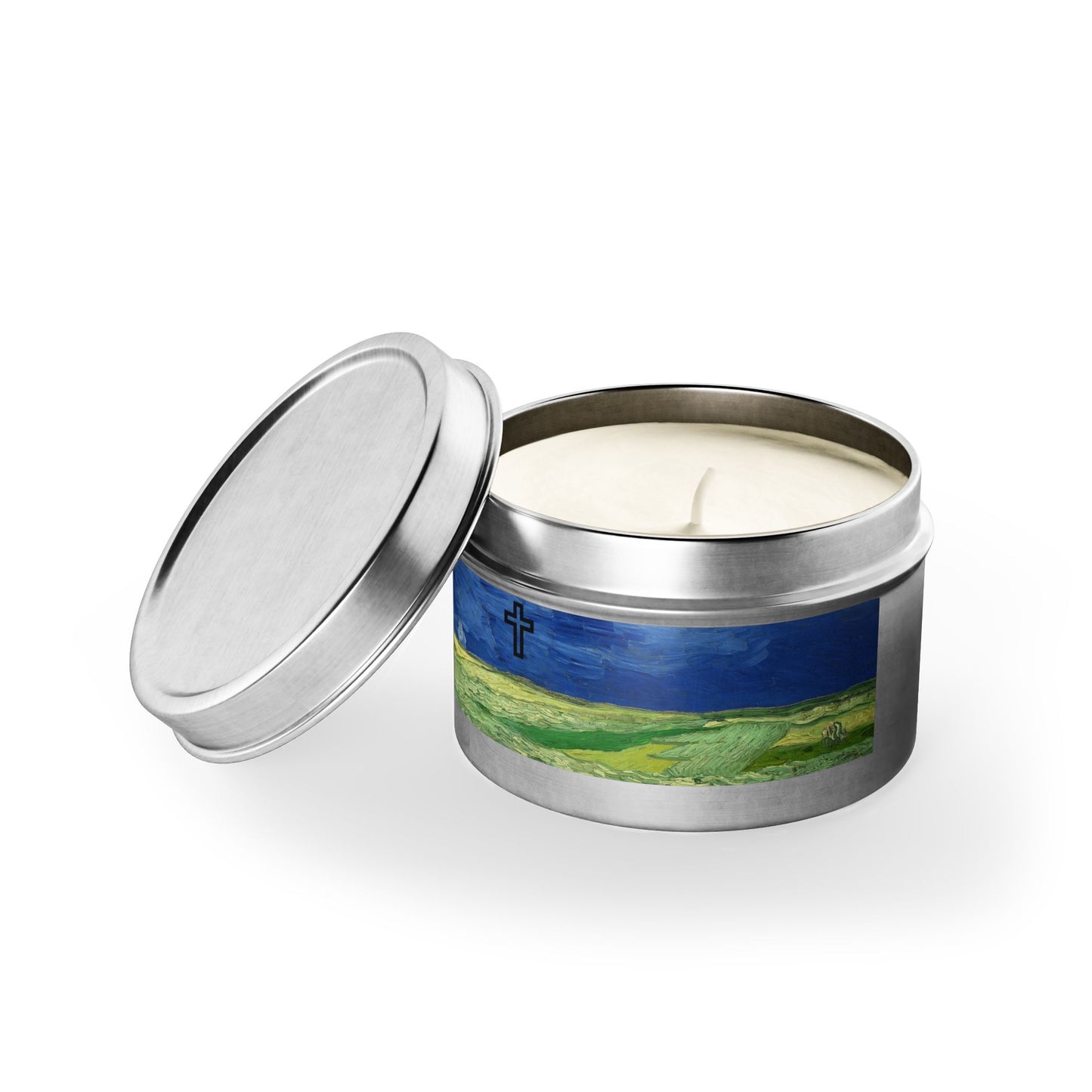 Cross Tin Candles
