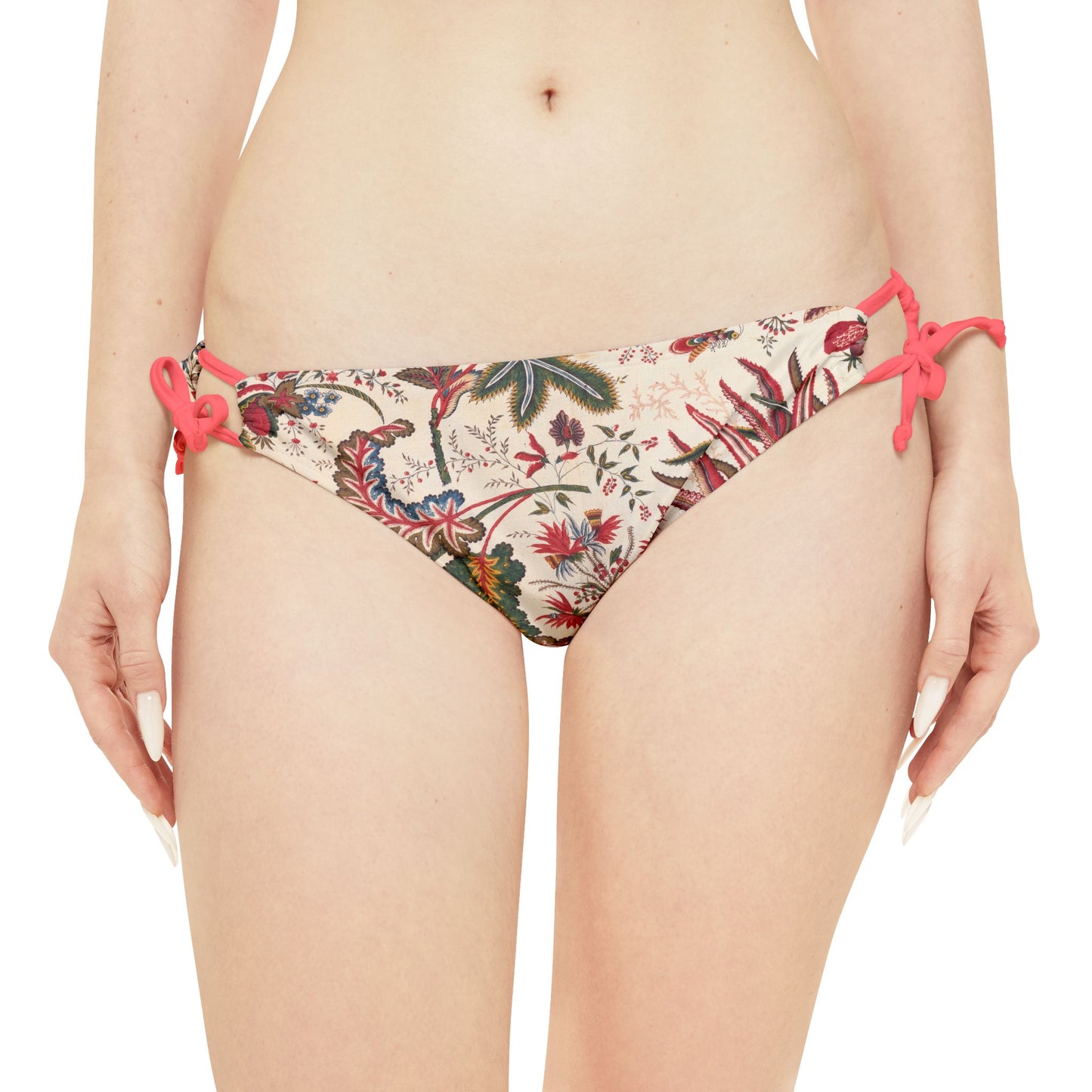 Tropical Cross Floral Strappy Bikini Set