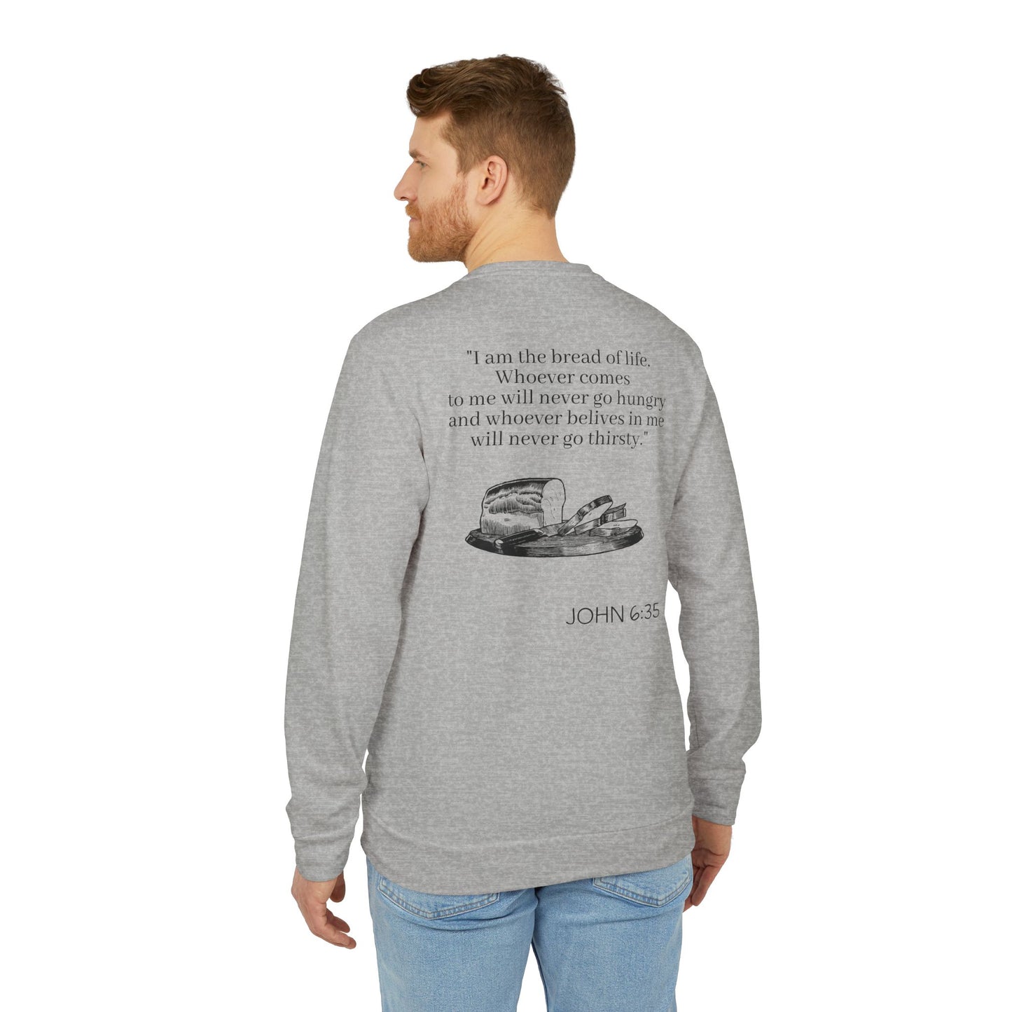 adidas® Unisex "Bread of Life" Fleece Crewneck Sweatshirt