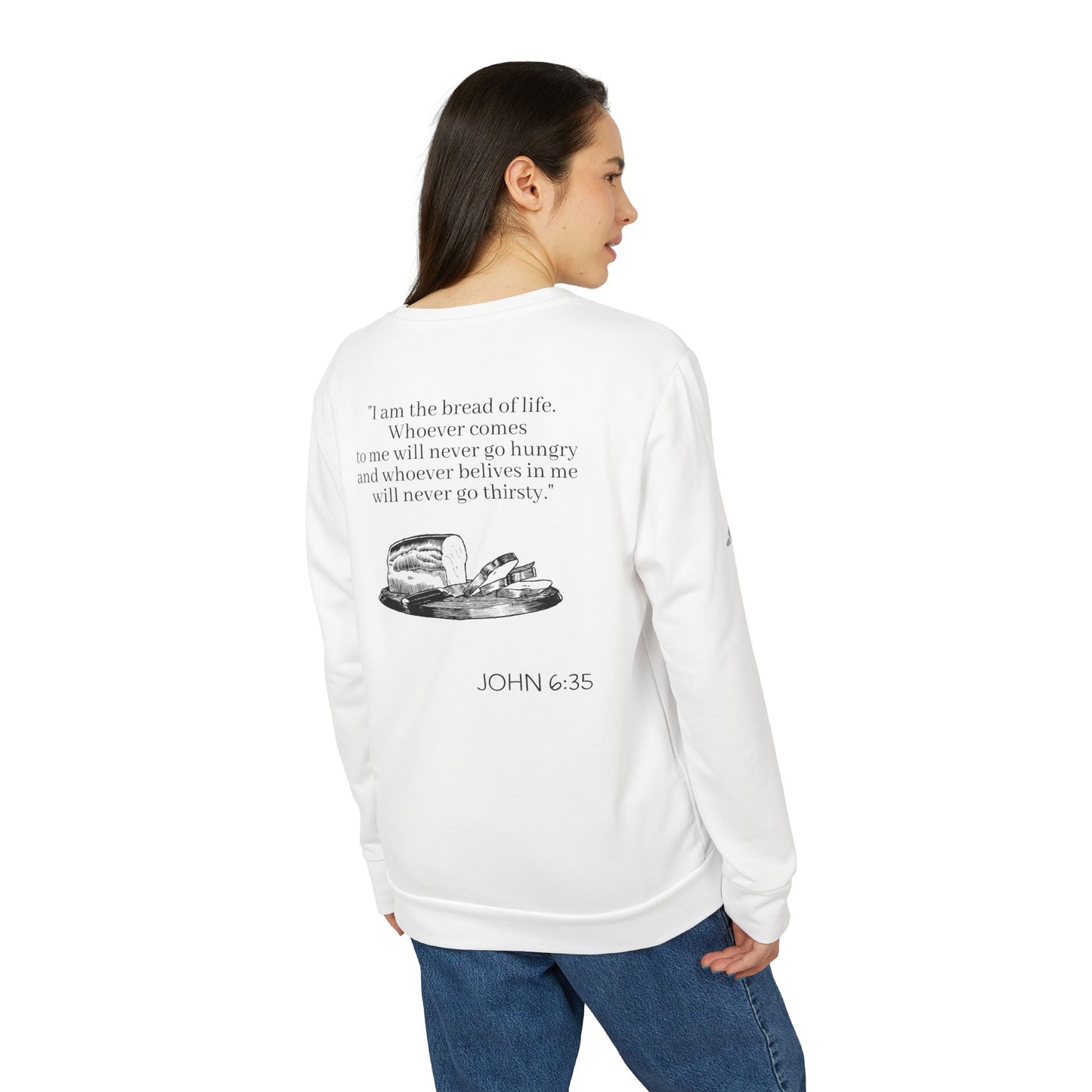 adidas® Unisex "Bread of Life" Fleece Crewneck Sweatshirt