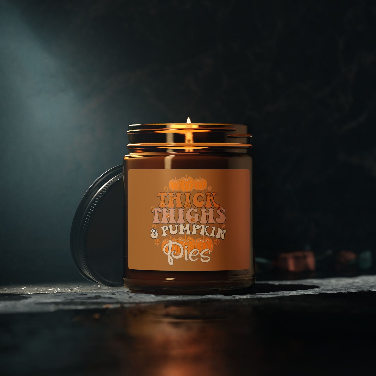 Scented Soy Candle (Multi-Size, Amber Jar)