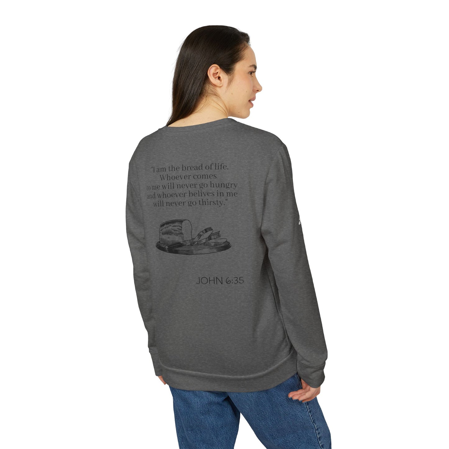 adidas® Unisex "Bread of Life" Fleece Crewneck Sweatshirt