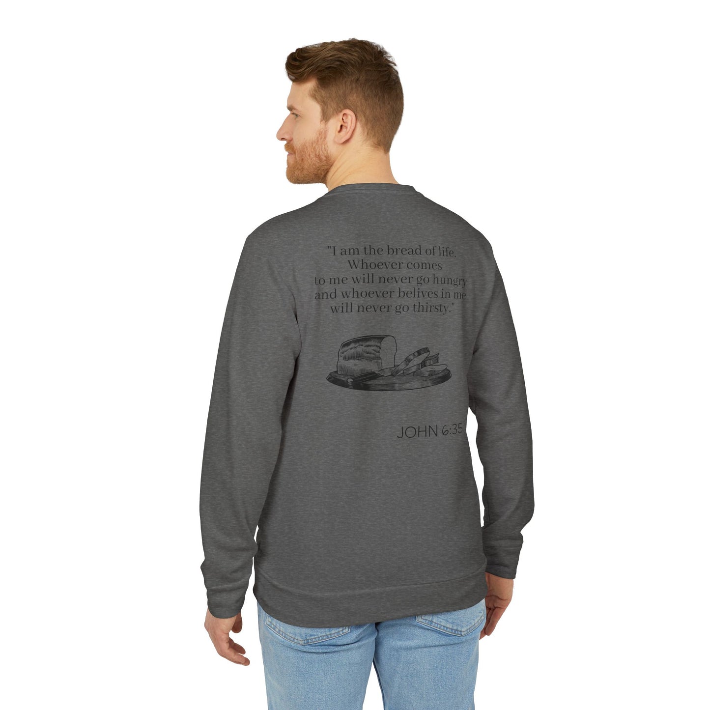 adidas® Unisex "Bread of Life" Fleece Crewneck Sweatshirt