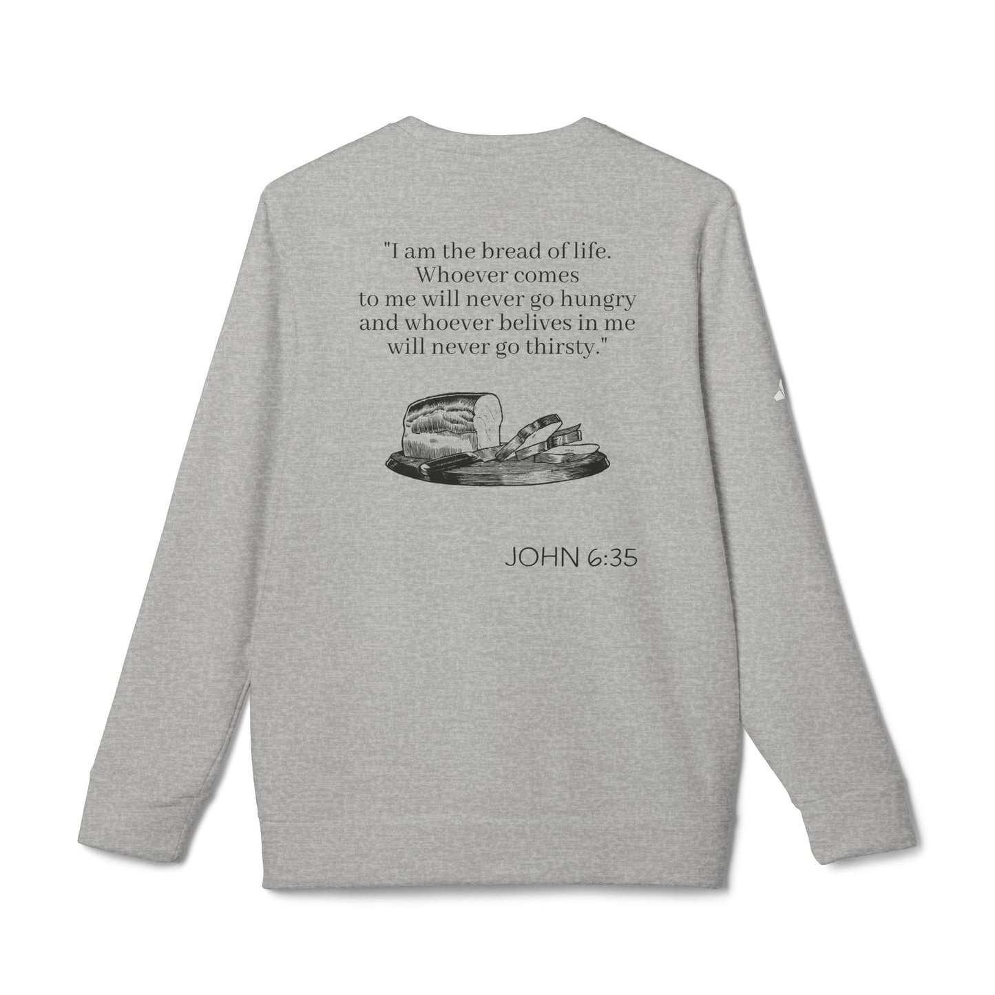 adidas® Unisex "Bread of Life" Fleece Crewneck Sweatshirt