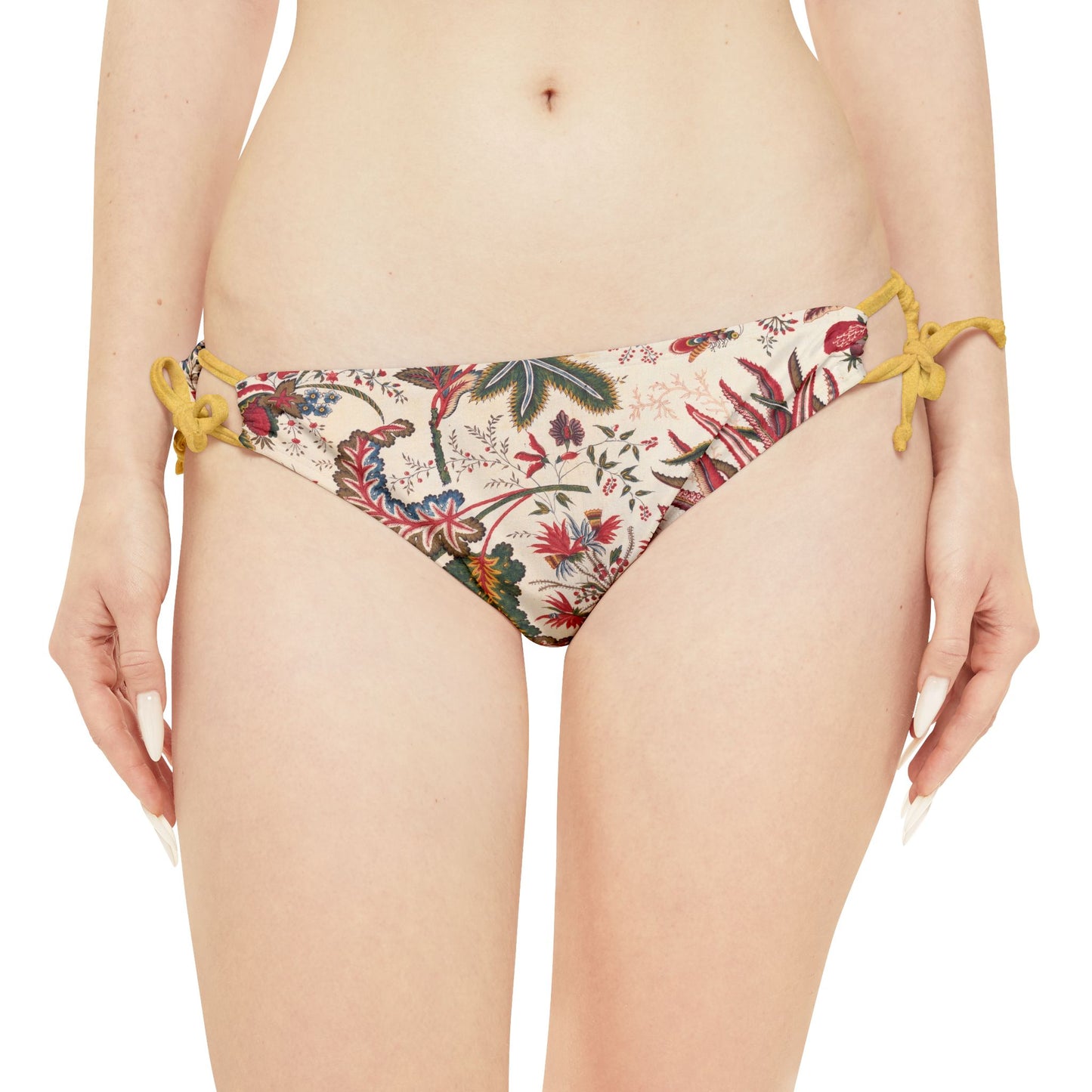 Tropical Cross Floral Strappy Bikini Set