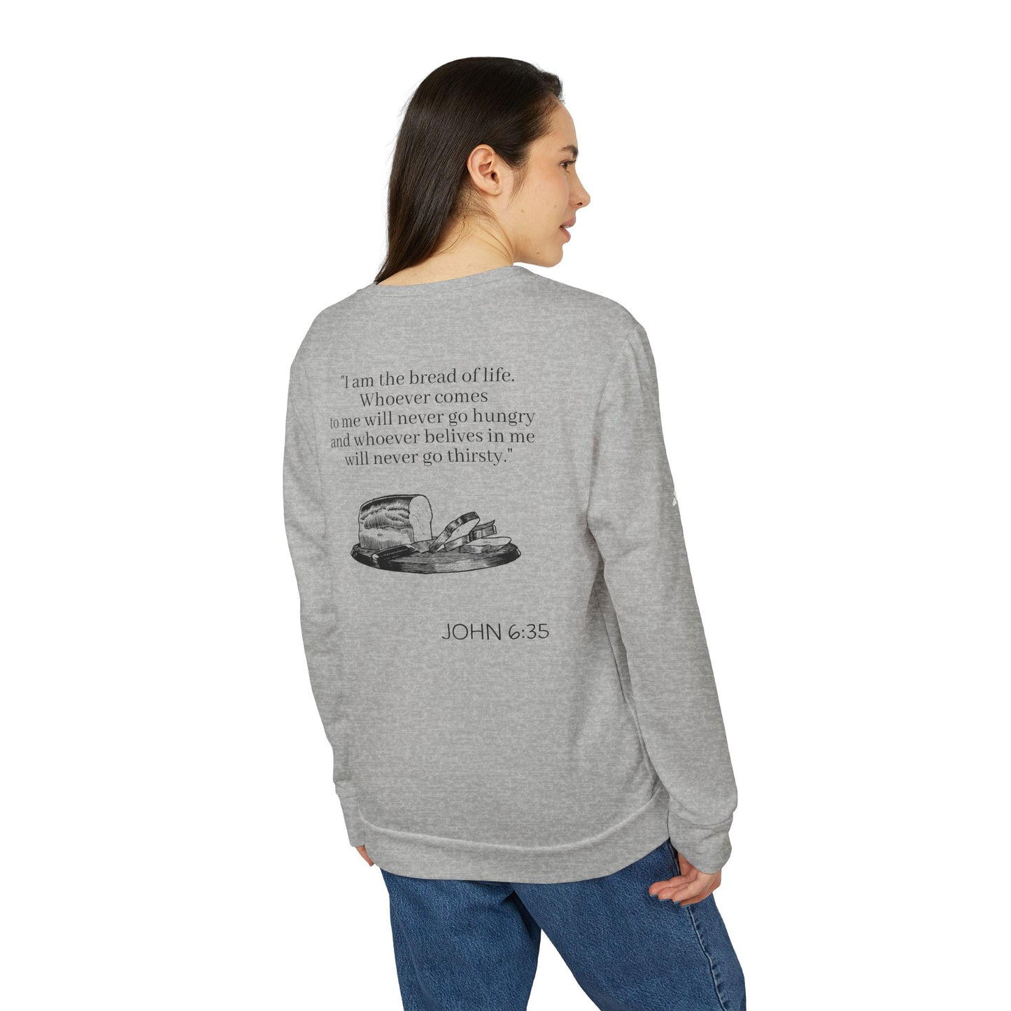 adidas® Unisex "Bread of Life" Fleece Crewneck Sweatshirt