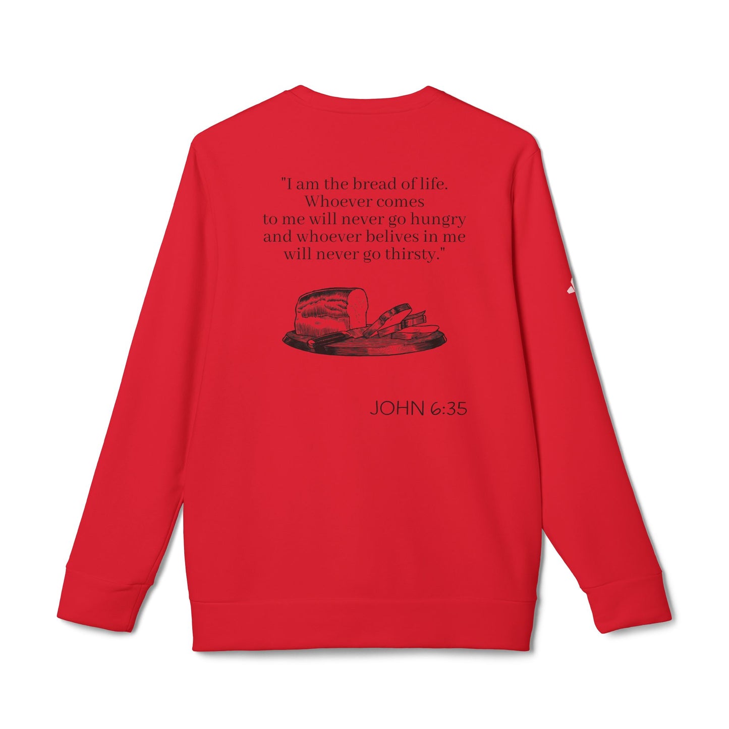 adidas® Unisex "Bread of Life" Fleece Crewneck Sweatshirt