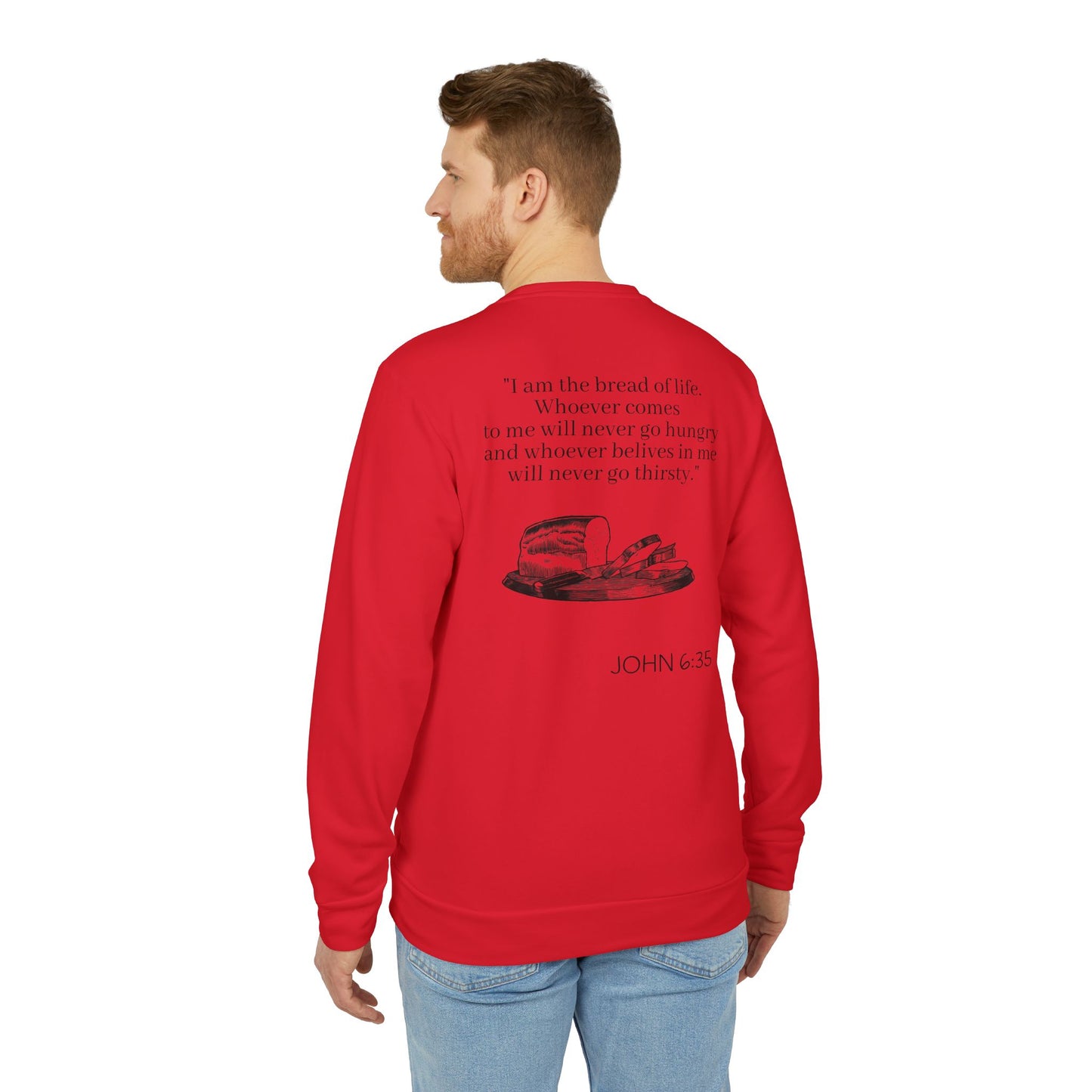 adidas® Unisex "Bread of Life" Fleece Crewneck Sweatshirt