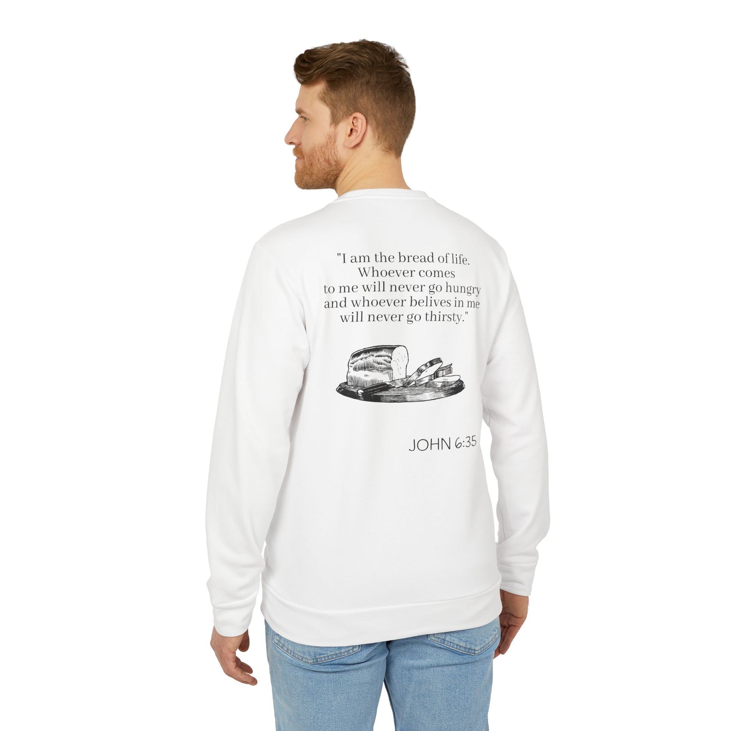 adidas® Unisex "Bread of Life" Fleece Crewneck Sweatshirt