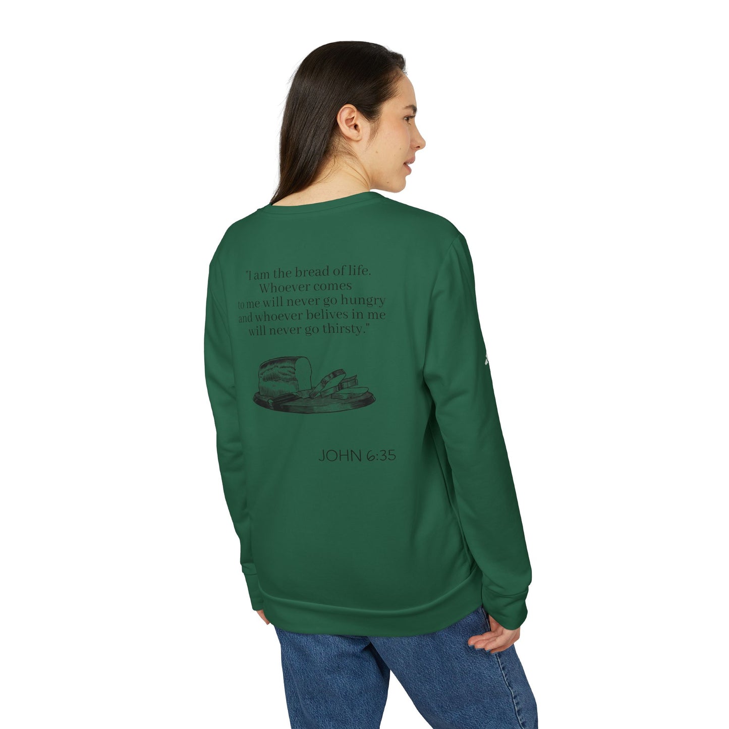 adidas® Unisex "Bread of Life" Fleece Crewneck Sweatshirt
