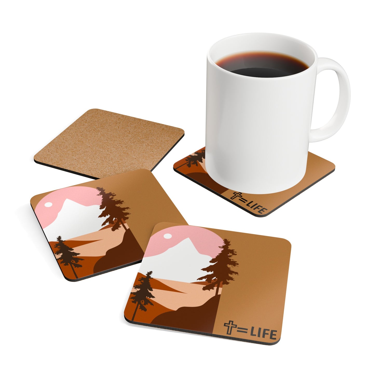 Corkwood Coaster Set