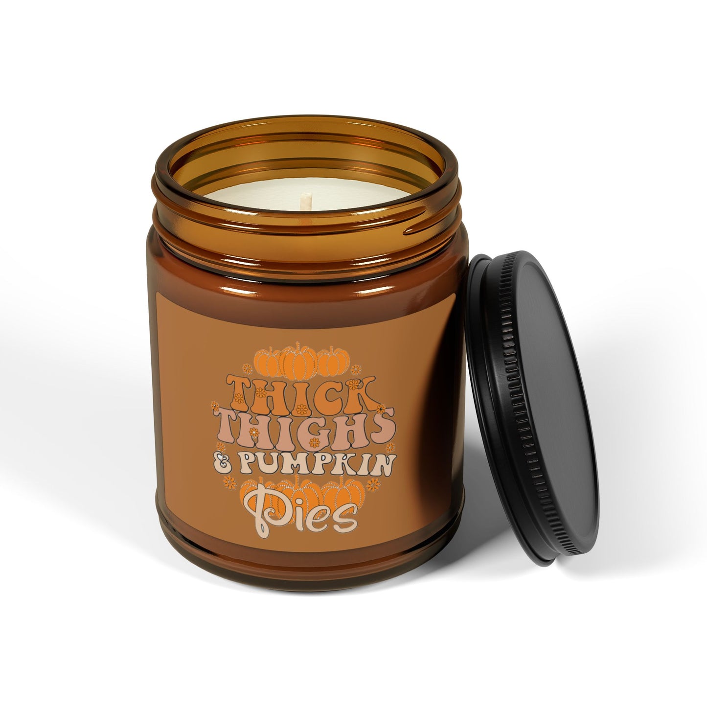 Scented Soy Candle (Multi-Size, Amber Jar)