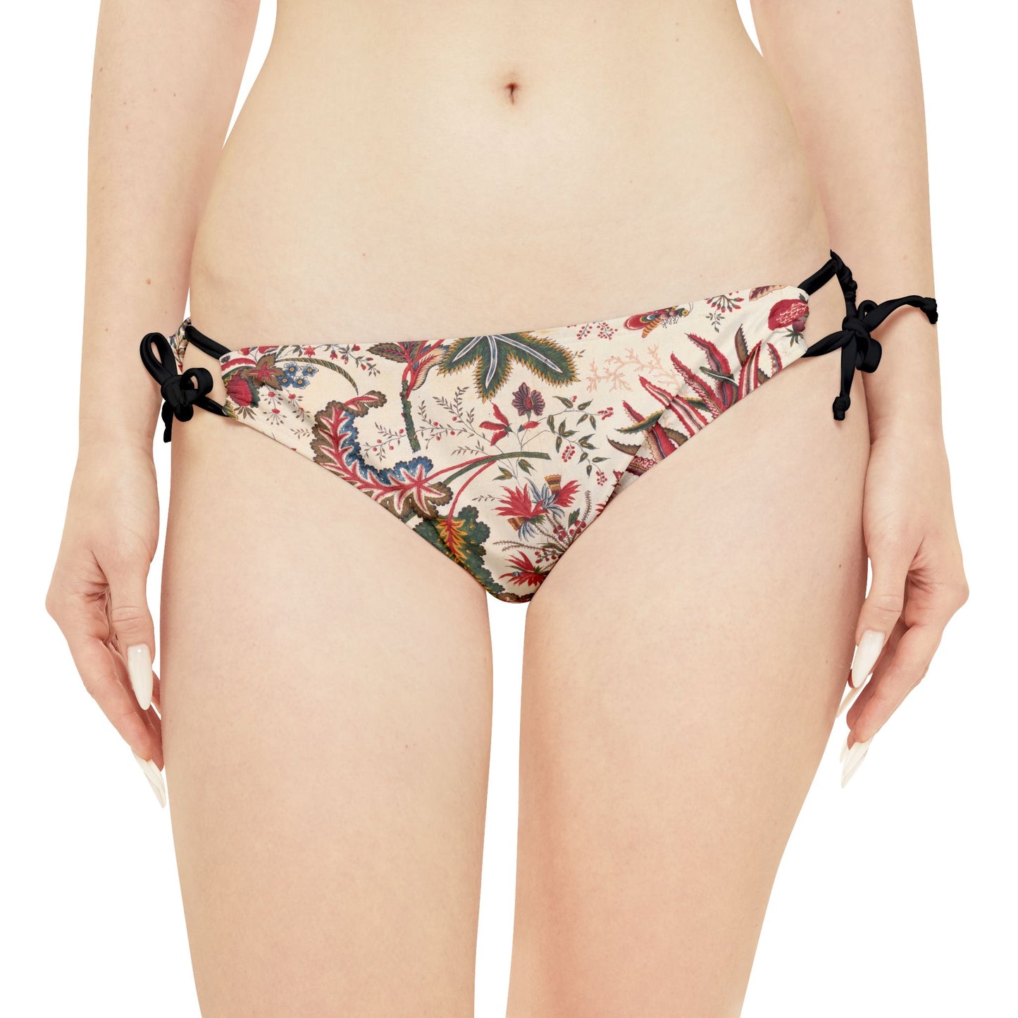 Tropical Cross Floral Strappy Bikini Set