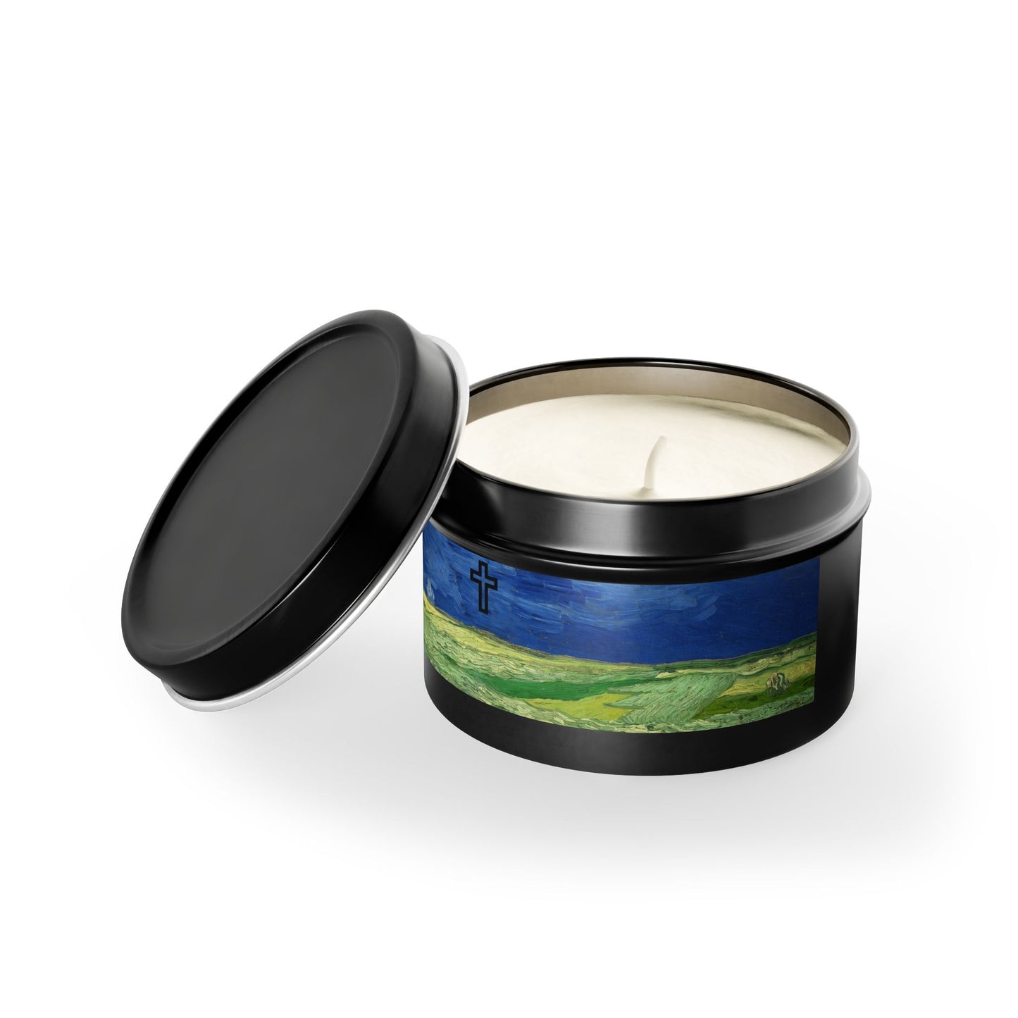Cross Tin Candles