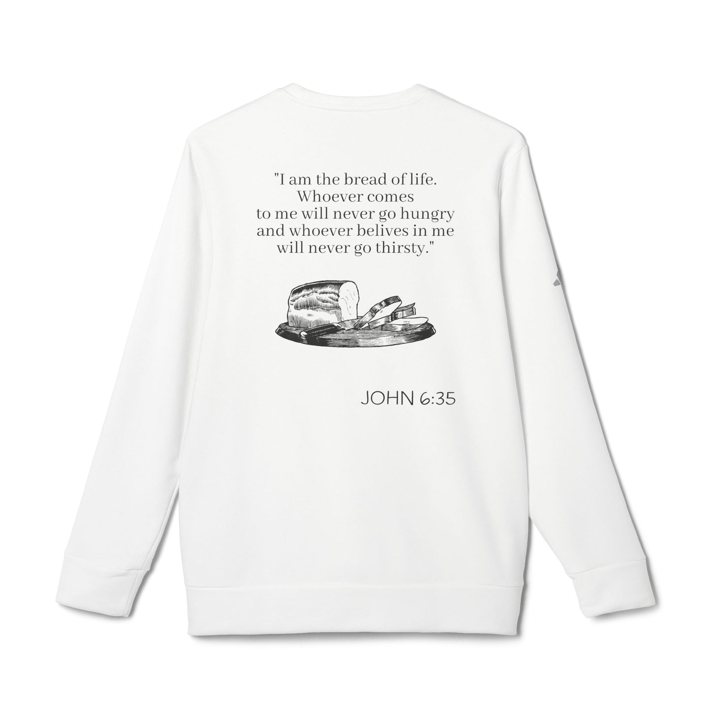 adidas® Unisex "Bread of Life" Fleece Crewneck Sweatshirt