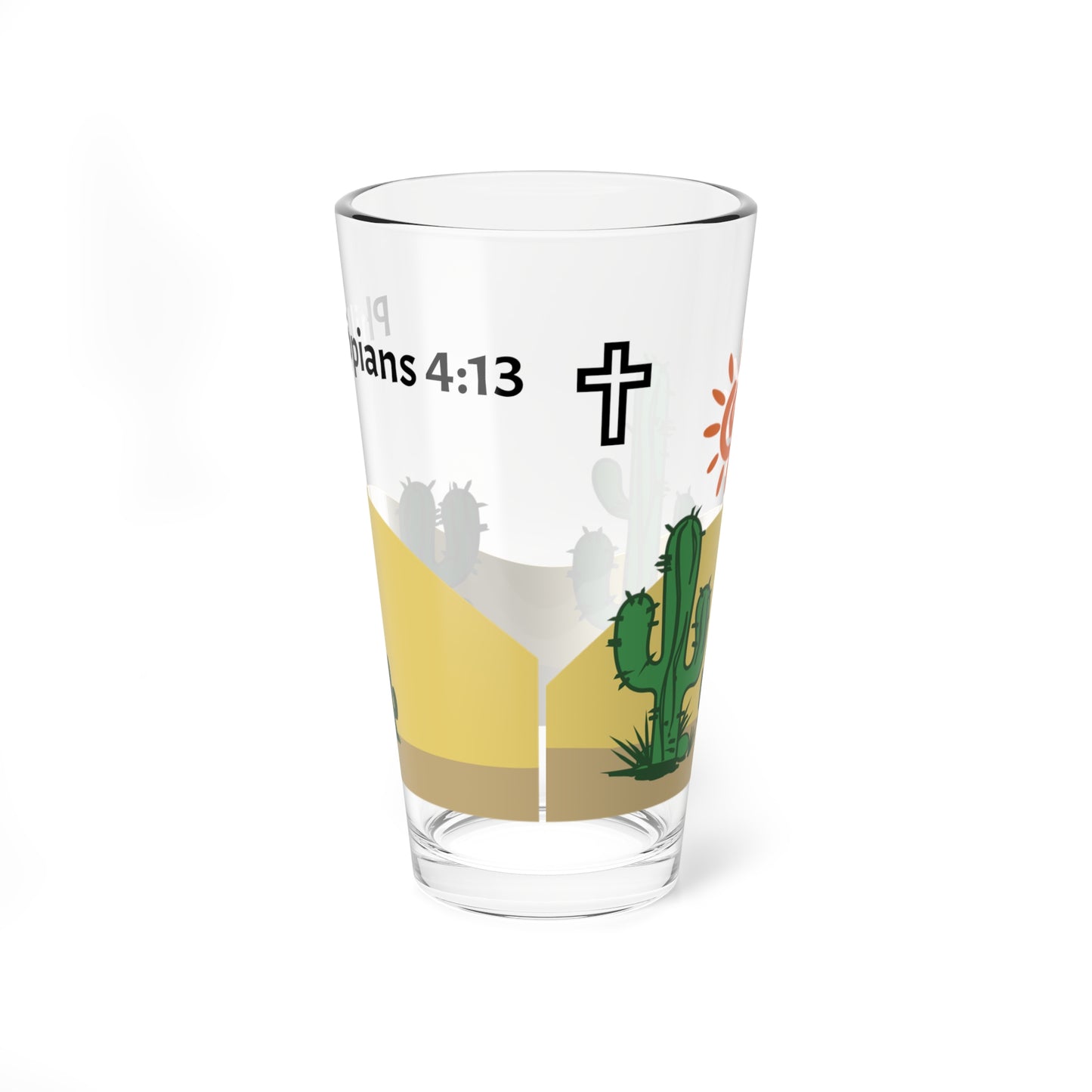Philippians 4:13 Mixing Glass, 16oz