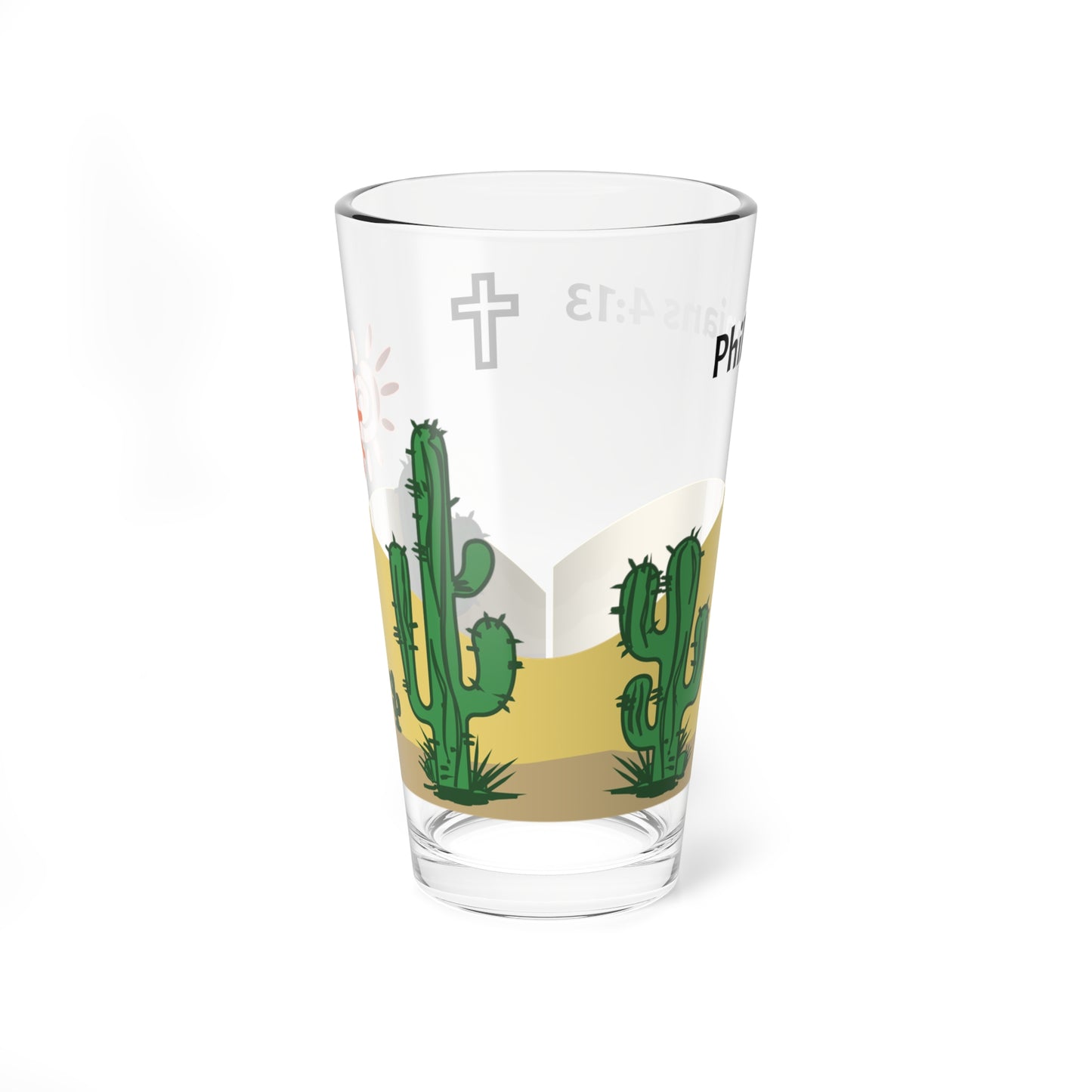 Philippians 4:13 Mixing Glass, 16oz