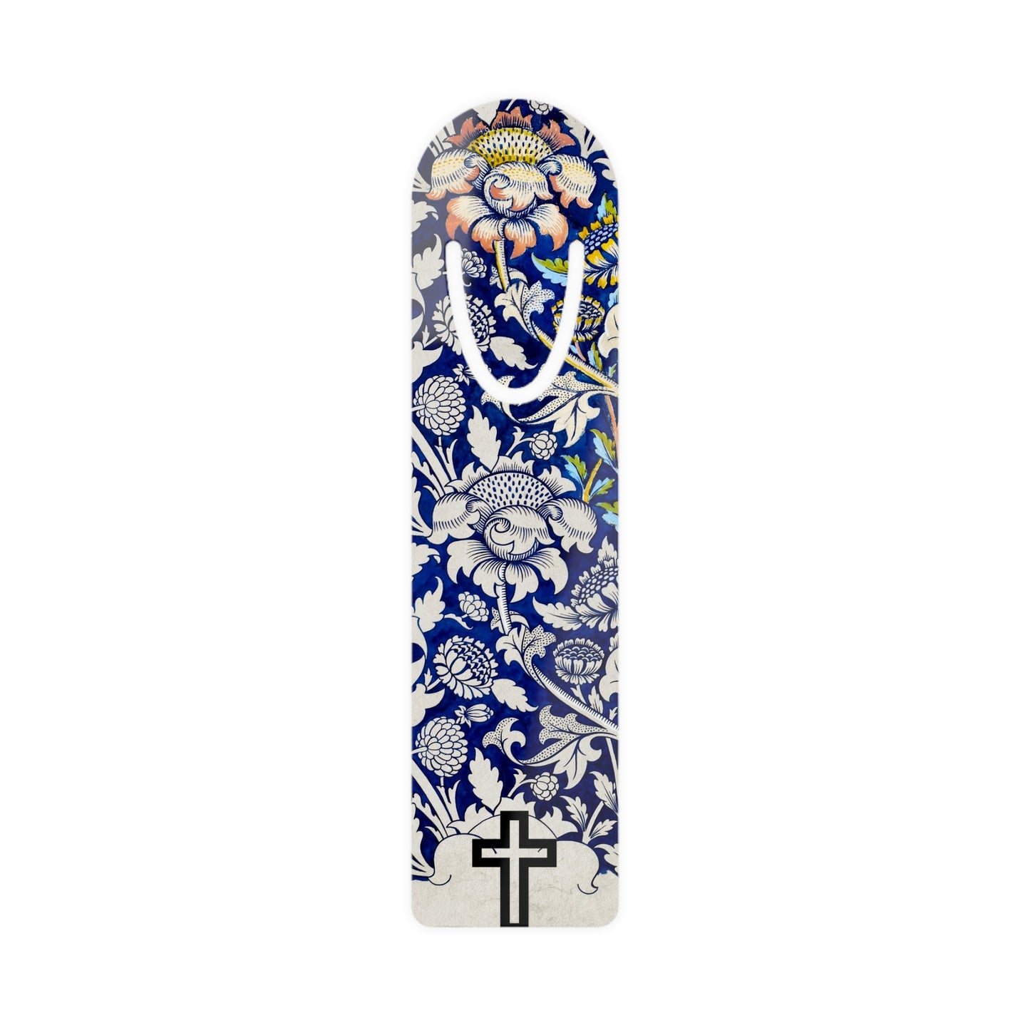 Ornate Cross Floral Bookmark