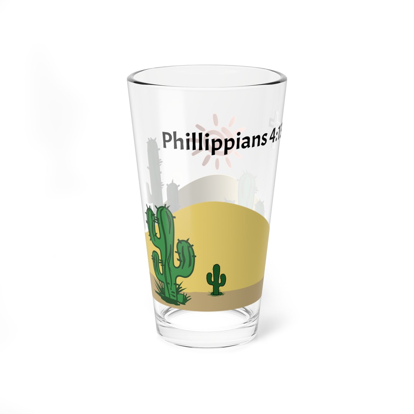 Philippians 4:13 Mixing Glass, 16oz